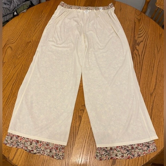 Cato Floral Wide Leg Flare Elastic Waist Dress or Casual Pants - Picture 9 of 16